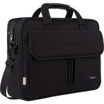 Taygeer Laptop Bag 15.6 Inch, Business Briefcase Gifts for Men Women, Water Resistant Messenger Shoulder Bag with Strap, Durable Office Bag, Carry On Laptop Case for Computer/Notebook/MacBook,Black