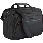 VANKEAN Laptop Briefcase for Men Women, Fits Up to 17.3 Inch Laptop Expandable Premium Laptop Shoulder Bag Water-Repellent Messenger Bag Computer Bag for Travel/Business/School-Black