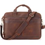 Jack&Chris Leather Briefcase for Men,Business Travel Laptop Messenger Bags