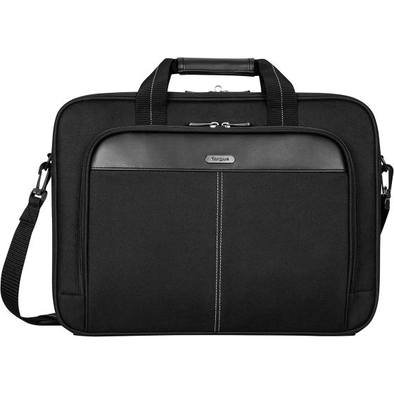 Targus Laptop Bag Classic Slim Briefcase Messenger Bag, Spacious, Ergonomic, Foam Padded Laptop Case for Devices