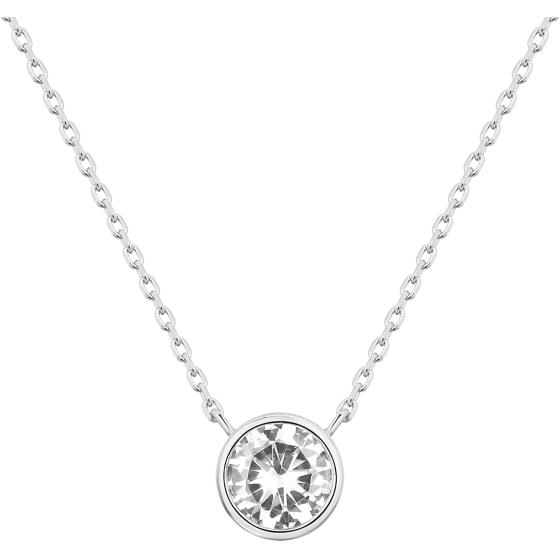 PAVOI 14K Gold Plated 1.00 ct (D Color, VVS Clarity) CZ Simulated Diamond Bezel-Set Solitaire Choker Necklace | Necklace for Women