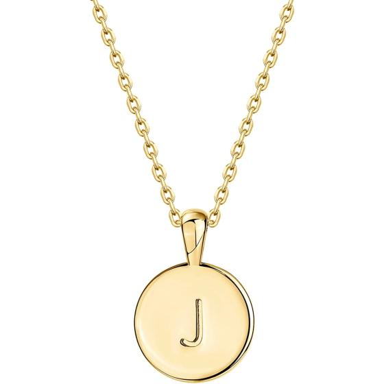 PAVOI 14K Rose Gold Plated Letter Necklace for Women | Gold Initial Necklace for Girls