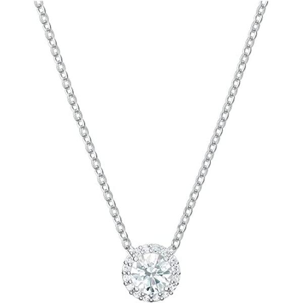 Swarovski Angelic Bracelet and Necklace Jewelry Collection, Rhodium Tone Finish, Clear Crystals