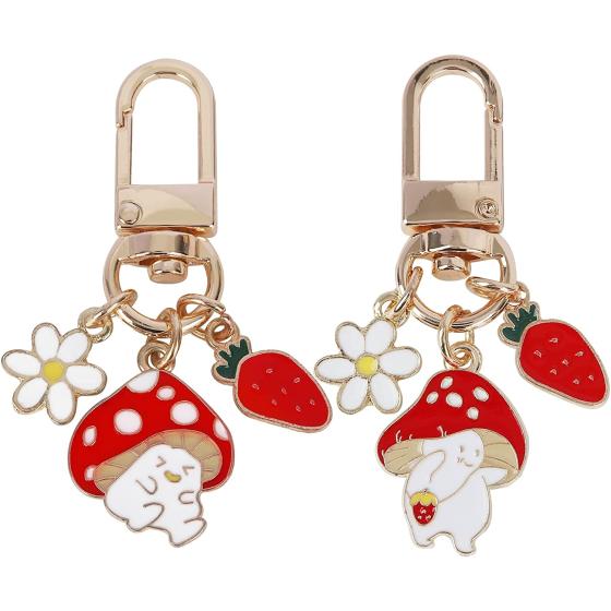 ZYLLGLOW Cute Keychain Aesthetic Keychain Accessories Kawaii Key Ring for Women,Keychain For Girl Charm for Airpod,Backpack