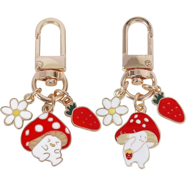 ZYLLGLOW Cute Keychain Aesthetic Keychain Accessories Kawaii Key Ring for Women,Keychain For Girl Charm for Airpod,Backpack