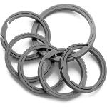 TISUR Key Rings for Keychains,Carabiner Keychain Ring Titanium Key Rings Heavy Duty Round Split Rings for Men and Women (1pc Large Key Ring+5pcs Small Key Rings)