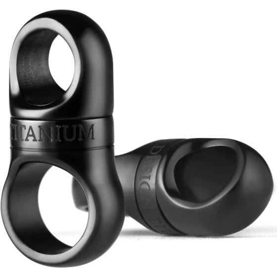 TISUR Titanium Key Ring, Key Chain Rings Heavy Duty Swivel Keyrings Carabiner Keychain For Men And Women Key Chain Assecories (2pcs Black Swivel Keyrings)