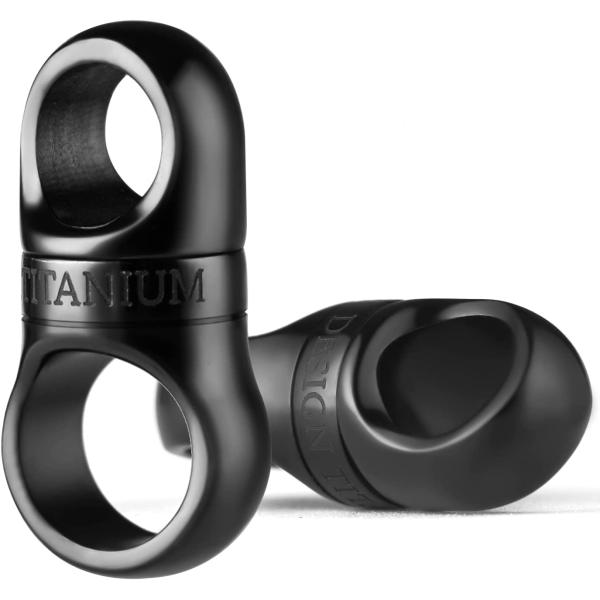 TISUR Titanium Key Ring, Key Chain Rings Heavy Duty Swivel Keyrings Carabiner Keychain For Men And Women Key Chain Assecories (2pcs Black Swivel Keyrings)