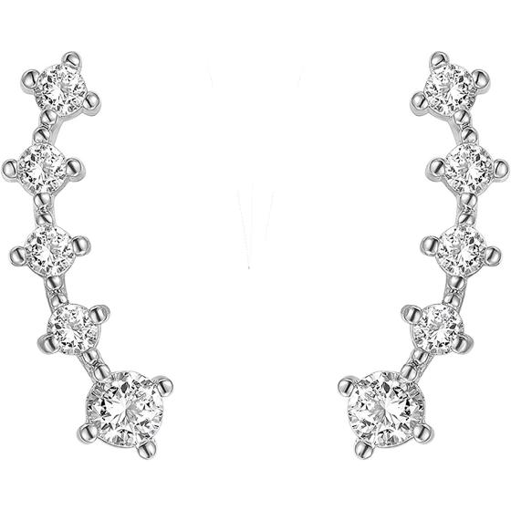 PAVOI FREE Pearl Earrings With 14K Gold Plated Sterling Silver Post Crawler Earring Cuff Climber Earrings