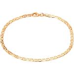 Gold Anklet for Women Flat Mariner Anklet | Barzel 18K Gold Plated Flat Marina Link Anklet for Women - Made In Brazil