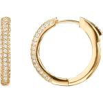 PAVOI 14K Gold Plated 925 Sterling Silver Cubic Zirconia Hoop Earrings