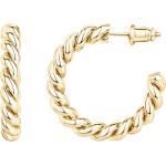 PAVOI 14K Gold Plated Twisted Rope Round Hoop Earrings in Rose Gold, White Gold and Yellow Gold