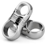 TISUR Titanium Key Ring,Small Chain Rings Heavy Duty Swivel Keyrings Carabiner Keychain For Men And Women Assecories (2pcs Silver)