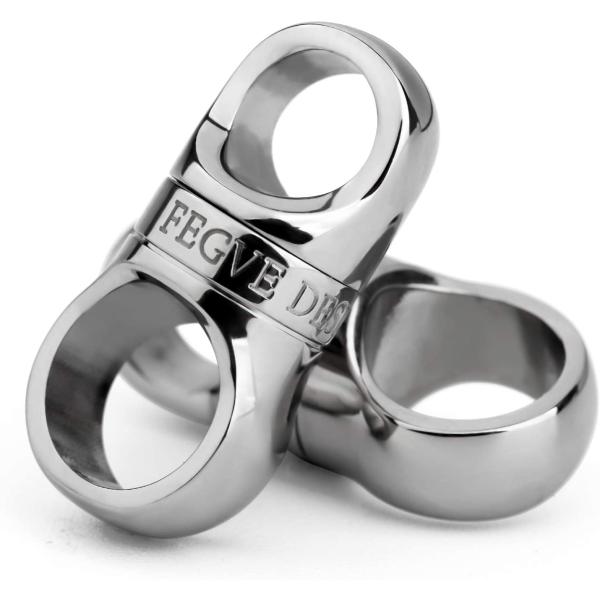 TISUR Titanium Key Ring,Small Chain Rings Heavy Duty Swivel Keyrings Carabiner Keychain For Men And Women Assecories (2pcs Silver)