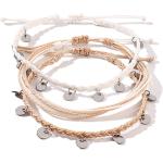 FANCY SHINY String Ankle Bracelets Waterproof Rope Anklets Braided Beach Boho Coin Anklets Cute Friendship Foot Jewelry for Women Teen Girls