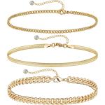 DEARMAY Gold Ankle Bracelets for Women, 14K Gold Anklets for Women Waterproof Cuban Link Anklets Set Layered Anklet Bracelets for Women Anklet for Women Gold Jewelry Gift