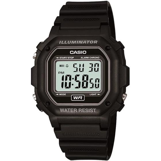 Casio Men's F108WH Illuminator Collection Black Resin Strap Digital Watch