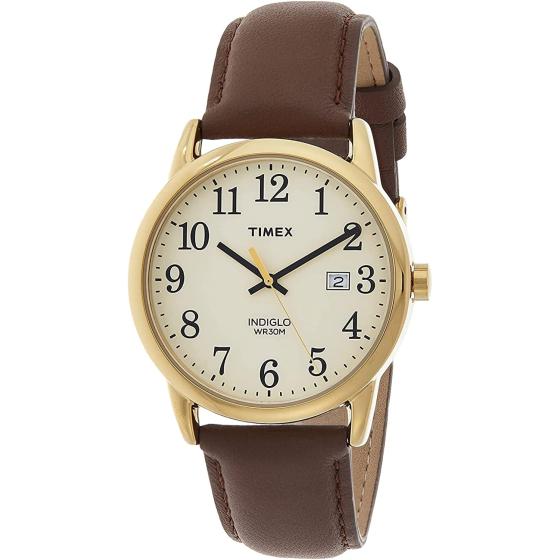Timex Easy Reader 38mm Leather Strap Watch