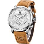 BENYAR Quartz Chronograph Waterproof Watches Business and Sport Design Leather Band Strap Wrist Watch for Men