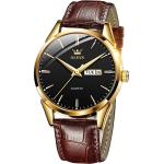 Men's Casual Leather Watch (Luxury Upgrade Version), Fashion Business Dress Watch for Men with Leather Band Day-Date, Classic Easy To Read Waterproof Luminous Men Wrist Watch, Blue/Black/White Face