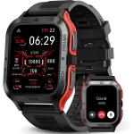 AMAZTIM Smart Watch, 60 Days Extra-Long Battery, 50M Waterproof, Rugged Military Bluetooth Call(Answer/Dial Calls) Fitness Tracker, 1.85" Ultra Large HD Display, AI Voice Assistant 24H Sleep Monitor