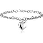 Jstyle Jewelry Women's Heart Charm Bracelets Stainless Steel Link Bracelet Birthday Gifts for Women Jewelry
