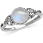Silvershake 7mm Natural Moonstone 925 Sterling Silver Victorian Style Solitaire Ring