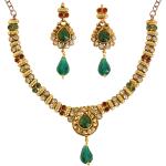 Touchstone Indian Bollywood Handcrafted Traditional Royal Mughal Kundan Polki Meenakari Enamel Colorful Wedding Designer Jewelry Long Necklace Set in Gold or Silver Tone for Women.
