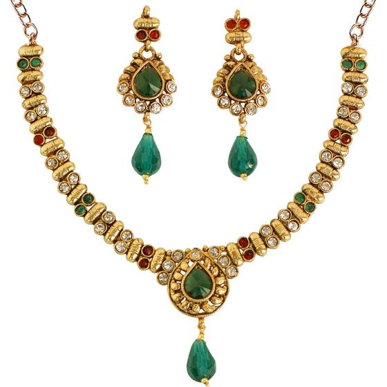 Touchstone Indian Bollywood Handcrafted Traditional Royal Mughal Kundan Polki Meenakari Enamel Colorful Wedding Designer Jewelry Long Necklace Set in Gold or Silver Tone for Women.