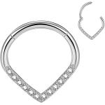 CM Crareesi Mania Teardrop Daith Earrings Hoop Hinged Clicker Rings 16G Helix Cartilage Earrings Hoop 316L Stainless Steel CZ Helix Tragus Daith Septum Clicker Jewellery