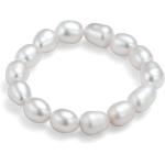 InzheG Stretch Freshwater Pearl Rings with 14k gold plated Beaded Adjustable Stackable rings Holiday Gift for Women Girls