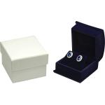 Navy Blue Color Luxury Velvet Multiple Use Earring Necklace Pendant Jewelry Gift Box for Wedding, Birthday, Valentine' Day, Mother's Day, Christmas...Comes with an Extra Individual White Packer Box Size 2.15〞(W)*2.15〞(D)*1.65〞(H)( Jewelry not included)