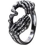 ManRiver Love Hand Sign Rings for Women - Novelty Heart Shape Retro Alloy Rings Jewelry Accessory Gifts Size 5-10 (Silver, 7)
