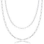 PAVOI 14K Gold Plated Dainty Layering Necklaces for Women | Snake Chain, Curb Link, Paperclip Layered Chains