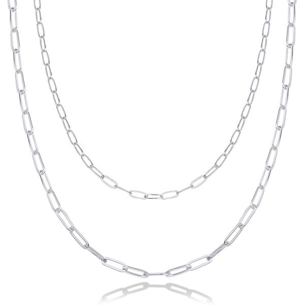 PAVOI 14K Gold Plated Dainty Layering Necklaces for Women | Snake Chain, Curb Link, Paperclip Layered Chains