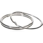 NINE WEST Women's Classics Silvertone Stretch Bangle Bracelet 3 Piece Set
