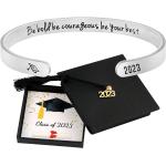 Inspirational Graduation Gifts Cuff Bracelets for Women Girls Class of 2023 College Senior Encouragement Thank You Gift Ideas for Teen BFF Bestie Sister Classmate Roommate College Student Girlfriend Daughter Niece Jewelry