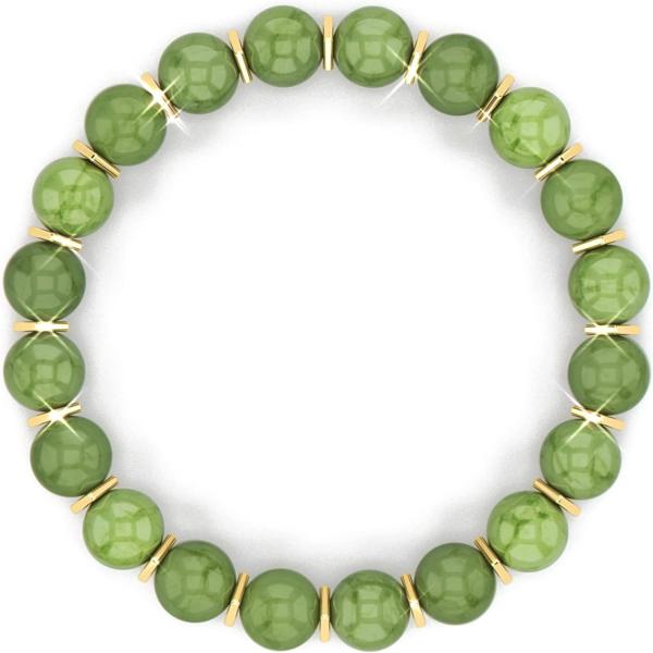Green Jade Bracelet for Men Women Entrepreneur Business Luck, MONEY ATTRACTION Chakra Bracelets for Women, Bead Bracelets for Women, Maximum Money Wealth Abundance Bracelet, Prosperity Good Luck Feng Shui, Jade Bracelet Goals Manifestation Chakra Bracelet