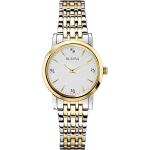 Bulova Classic Quartz Ladies Watch, Stainless Steel Diamond