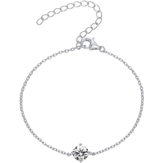 PAVOI 14K Gold Plated Cubic Zirconia Solitaire Diamond Bracelet | Bridesmaid Bracelets | Gold Bracelets for Women