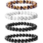 WRCXSTONE Natural 8mm Gorgeous Semi-Precious Gemstones Healing Crystal Stretch Beaded Bracelet Unisex