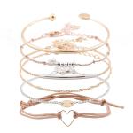 XOCARTIGE Layered Bracelet Set Assorted Beaded Bracelet Multiple Stackable Wrap Bangle Jewelry Adjustable