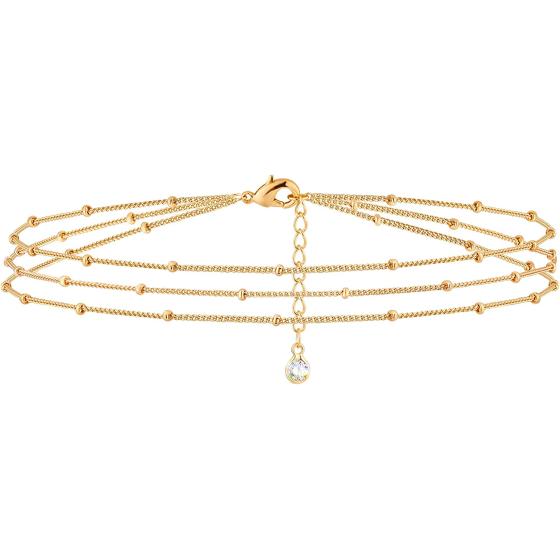 MEVECCO Gold Tiny Pearl Bracelet,14K Gold Plated Cute Beaded Freshwater Cultured Pearls Tiny Charm Dainty Handmade Bracelet for Women