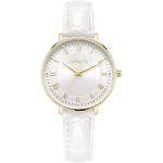 LONBUYS Women's Quartz Watch with Leather Strap,Waterproof Rose Gold Black Leather Band Wrist Watch Ladies Wristwatch for Dress Casual Business