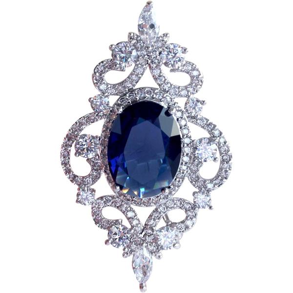 SELOVO Wedding Formal Accessory Cubic Zirconia Brooch Pendant Pin