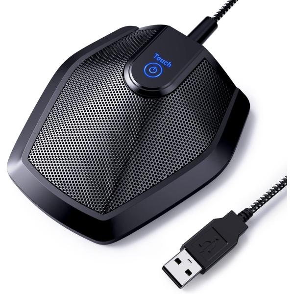 TONOR Conference USB Microphone, Omnidirectional Condenser PC Mic for Video Conference, Recording, Skype, Online Class, Court Reporter, Plug & Play Compatible with Mac OS X Windows PC Compute, G11