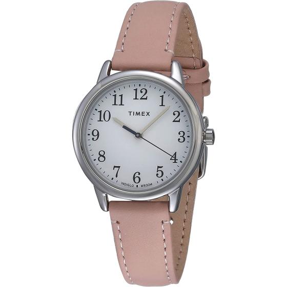 Timex Women's Easy Reader Leather Strap 30mm Watch