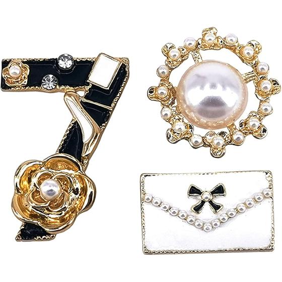 Celebrity Designer Inspired Gift Set Wedding Party Jewelry Flower Brooch Pin