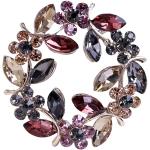 CUFTS Colours Crystal Brooch Pins Rhinestone Brooches Jewelry Gift for Women Girls