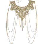 Gold Fine Chain Flower Lace Bikini Body Chain Necklace Jewelry for Women